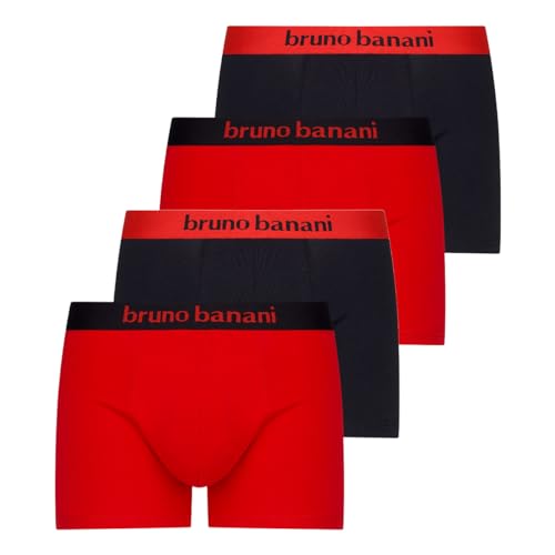 bruno banani - Flowing - Retro Short/Pant - 4er Pack (XXL Rot/Schwarz) von bruno banani