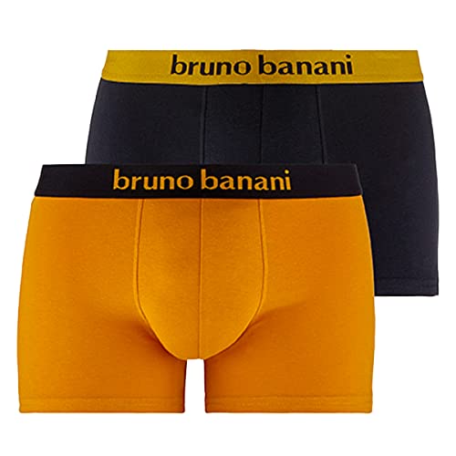 Bruno Banani Herren Short 2Pack Flowing Boxershorts, goldgelb/schwarz // schwarz/goldgelb, L (2er Pack) von bruno banani