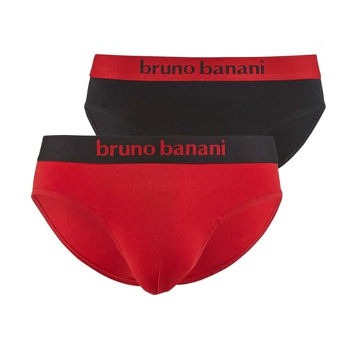 bruno banani - Flowing - Sportslip/Unterhose - 2er Pack (XXL Rosenrot/Schwarz) von bruno banani