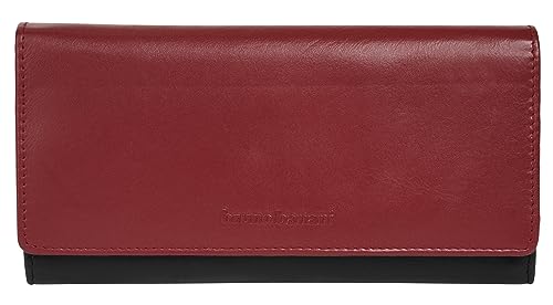 bruno banani große Geldbörse im Querformat Echt Leder Damen | Elegante Geldbörse, 19 Kartenfächer, RFID-Schutz, Münz- und Scheinfach | 021911 von bruno banani