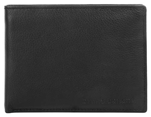 bruno banani Geldbörse im Querformat Echt Leder Herren | Geldbeutel, Brieftasche, Portemonnaie, 9 Kartenfächer, 2 Scheinfächer, herausnehmbares Visitenkartenetui | 020650 von bruno banani