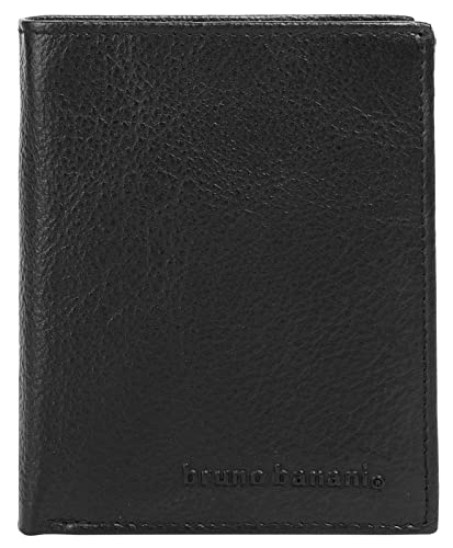 bruno banani Geldbörse Echt Leder Herren | Geringes Gewicht, Kompaktes Format, Vielzahl Kartenfächer schwarz | 020869 von bruno banani
