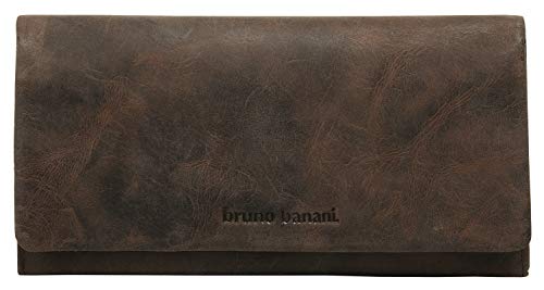 bruno banani Geldbörse im Querformat Echt Leder Damen | Leder Portemonnaie im Destroyed Look | 020422 von bruno banani