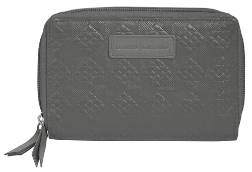 bruno banani Geldbörse im Querformat Echt Leder Damen | Portemonnaie, Brieftasche aus Leder, Geldbeutel mit RFID-Schutz, 2 Reißverschlussfächer | 022052 von bruno banani