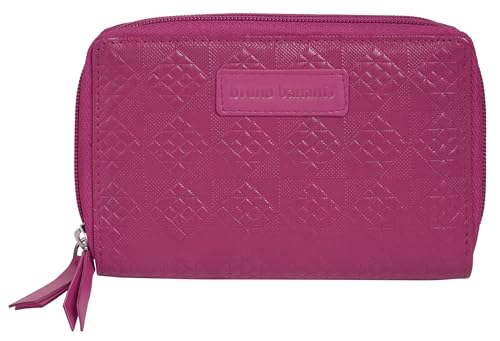 bruno banani Geldbörse im Querformat Echt Leder Damen | Portemonnaie, Brieftasche aus Leder, Geldbeutel mit RFID-Schutz, 2 Reißverschlussfächer | 022052 von bruno banani