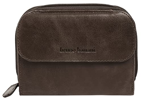 bruno banani Geldbörse im Querformat Echt Leder Damen | RFID-Schutz, Kompaktes Design, Viele Fächer, Funktional | 021752 von bruno banani