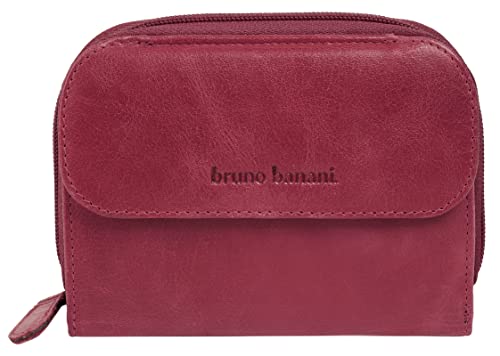 bruno banani Geldbörse im Querformat Echt Leder Damen | RFID-Schutz, Kompaktes Design, Viele Fächer, Funktional | 021752 von bruno banani