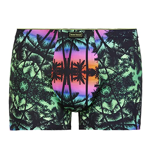 bruno banani Herren Afterglow Retroshorts, Palmen Print, XL EU von bruno banani