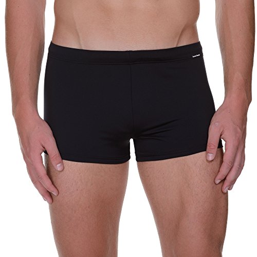 Bruno Banani Herren Badehose Short Wave Line, Schwarz (Schwarz 007), 4S (Herstellergröße: 4S) von bruno banani