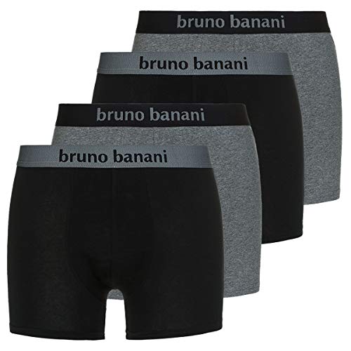 bruno banani - Flowing - Short - 4er Pack (5 Schwarz / Grau Melange) von bruno banani