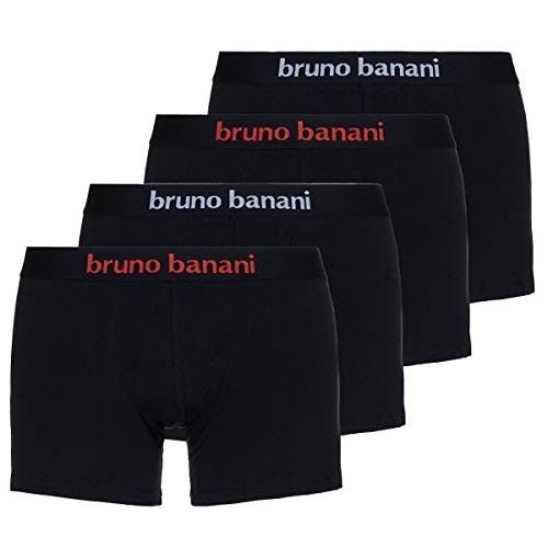 bruno banani - Flowing - Short - 4er Pack (4 Schwarz (Rot/Weiß)) von bruno banani