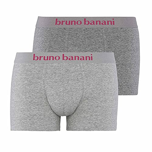 Bruno Banani Herren Denim Fun Boxershorts, Graumelange, S (2er Pack) von bruno banani