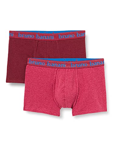 Bruno Banani Herren Denim Fun Shorts, rot Melange, L (2er Pack) von bruno banani