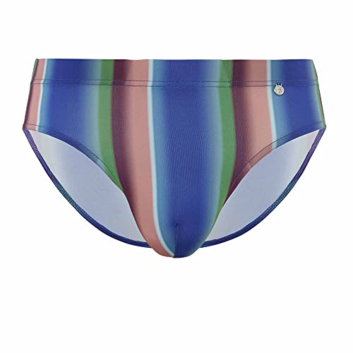 Bruno Banani Herren Essential Elements Slip, blau/grün/lachs Stripes, L von bruno banani