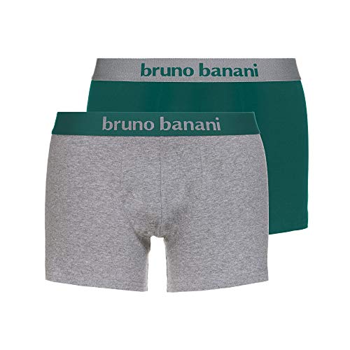 bruno banani Herren Flowing Boxershorts, Graumelange // Jade, XL von bruno banani