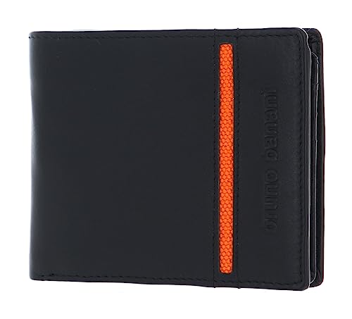 bruno banani Herren Geldbörse Portemonnaie Geldbeutel Black/Orange 1934 von bruno banani