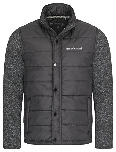 bruno banani Herren Hybrid Übergangsjacke/Steppjacke, schwarz in L von bruno banani