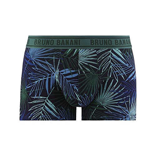 bruno banani Herren Korte print Tropical Night Boxershorts, Nachtblau Palmen Print, XXL EU von bruno banani