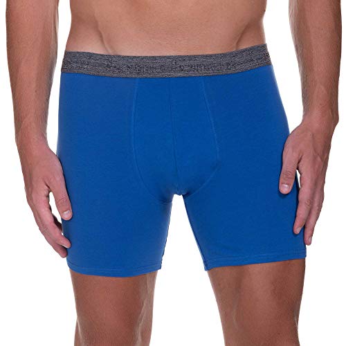 bruno banani Herren Longshort Long Life Boxershorts, Blau (Blau 082), Medium (Herstellergröße: M) von bruno banani