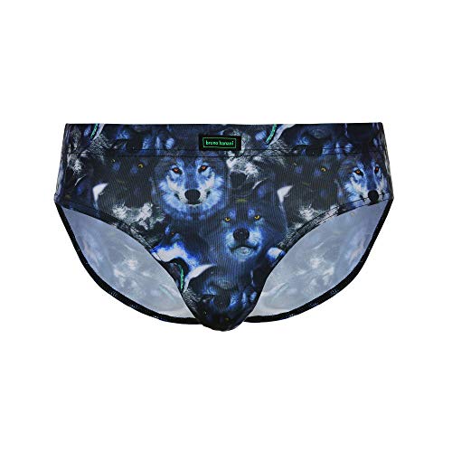 Bruno Banani Herren Mystery Slip, Wolf Print, L von bruno banani