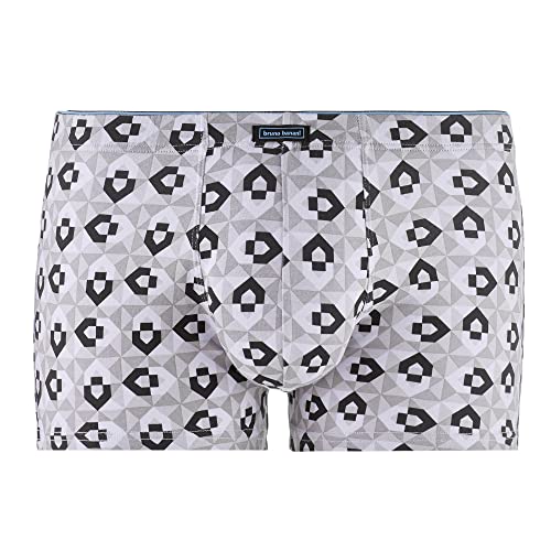 bruno banani Herren Print Oporto Retroshorts, Schwarz/Weiß Print, XXL EU von bruno banani