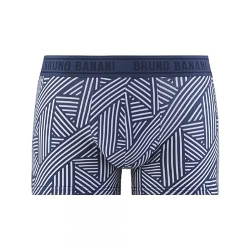 bruno banani Herren Print Worthwood Boxershorts, Denim/Weiß Print, XXL EU von bruno banani