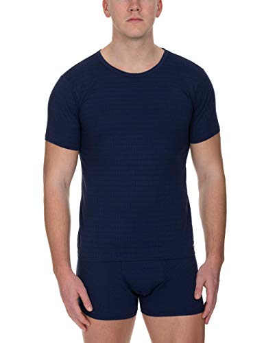 bruno banani Herren Shirt Check Line 2.0 Unterhemd, Blau (Marine Karo 542), Large (Herstellergröße: L) von bruno banani