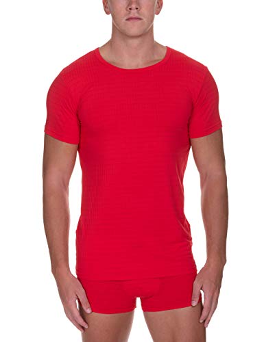 bruno banani Herren Shirt Check Line 2.0 Unterhemd, Rot (Rot Karo 1070), Small (Herstellergröße: S) von bruno banani
