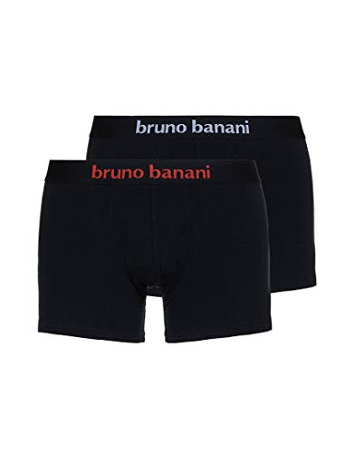 bruno banani - Flowing - Short - 2er Pack (5 Schwarz (Rot/Weiß)) von bruno banani