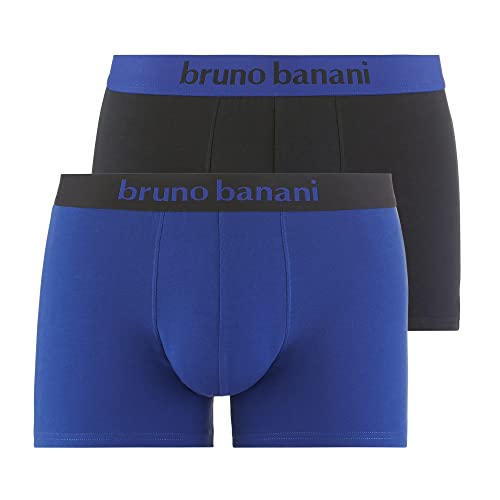 Bruno Banani Herren Short 2Pack Flowing Unterwäsche, Indigoblau//schwarz, S von bruno banani