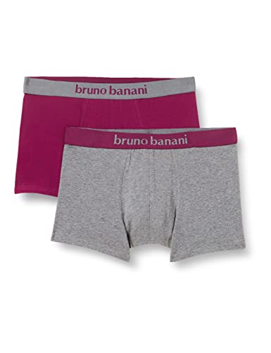 Bruno Banani Herren Short 2Pack Flowing Unterwäsche, Purple//Graumelange, S von bruno banani