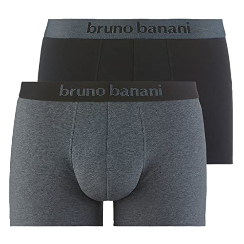Bruno Banani Herren Short 2Pack Flowing Unterwäsche, anthrazitmelange//schwarz, S Bruno Banani Herren Short 2Pack Flowing Unterwäsche, anthrazitmelange//schwarz, S von bruno banani