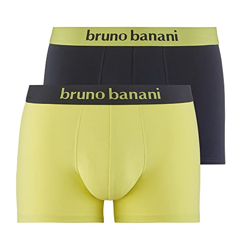 bruno banani Herren Short 2Pack Flowing Unterwäsche, tannengrün//Graumelange, S von bruno banani