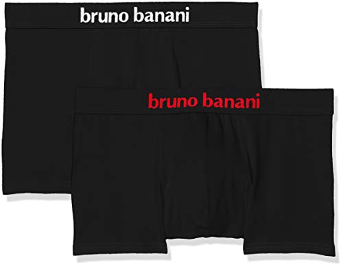 bruno banani - Flowing - Short - 2er Pack (6 Schwarz (Rot/Weiß)) von bruno banani