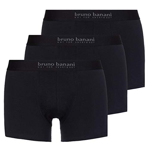 Bruno Banani Herren Short 3er Pack Energy Cotton Boxershorts, Schwarz (Schwarz 0007), Small (Herstellergröße: S) von bruno banani