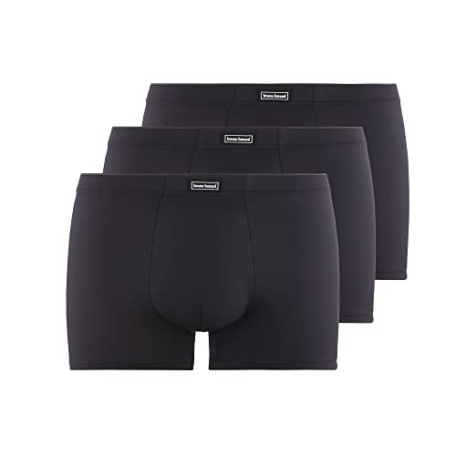 bruno banani Herren Shorts 3PACK Soft Micro schwarz XL von bruno banani