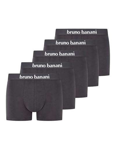 bruno banani Herren Shorts Contest - 5er Set - Boxershorts Herren Baumwolle mit Stoffgummibund - ohne Eingriff - Memory Effekt anthrazit, L bruno banani Herren Shorts Contest - 5er Set - Boxershorts Herren Baumwolle mit Stoffgummibund - ohne Eingriff - Memory Effekt anthrazit, L von bruno banani