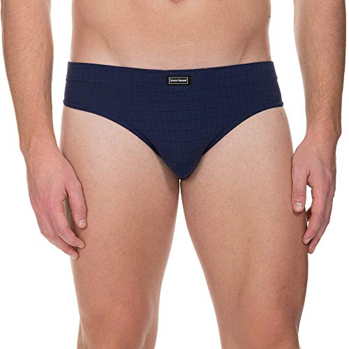 Bruno Banani Herren Sportslip Check Line 2.0 Slip, Blau (Marine Karo 542), Small (Herstellergröße: S) von bruno banani