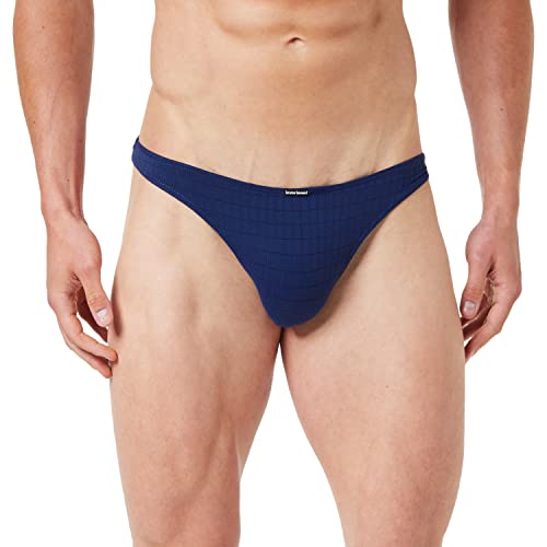 bruno banani Herren String Check Line 2.0 Tanga, Blau (Marine Karo 542), (Herstellergröße: XX-Large) von bruno banani