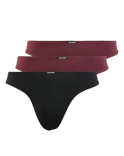 bruno banani Herren Strings Bale - 3er Set - Bequeme Herren Strings - Atmungaktive Mikrofaser - Hohe Bewegungsfreiheit - Niedrige Bundhöhe schwarz//Bordeaux//Bordeaux, M bruno banani Herren Strings Bale - 3er Set - Bequeme Herren Strings - Atmungaktive Mikrofaser - Hohe Bewegungsfreiheit - Niedrige Bundhöhe schwarz//Bordeaux//Bordeaux, M von bruno banani