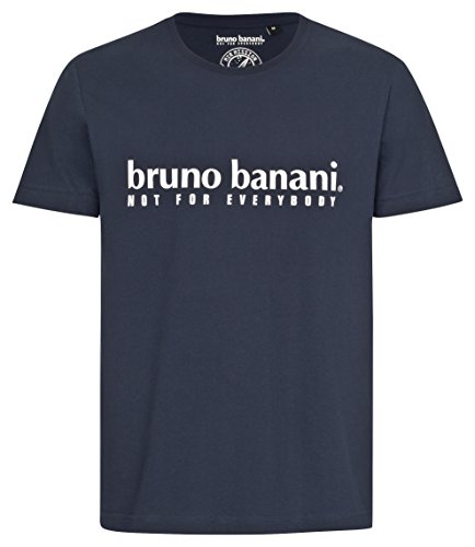 bruno banani Herren T-Shirt, Rundhals in Marineblau, Größe L von bruno banani