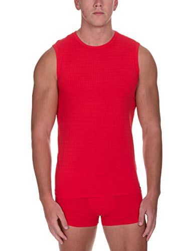 bruno banani Herren Tanktop Check Line 2.0 Unterhemd, Rot (Rot Karo 1070), Small (Herstellergröße: S) von bruno banani