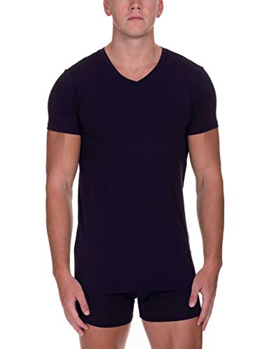 bruno banani Herren V-Shirt Infinity Unterhemd, Blau (Dunkelblau 090), Medium (Herstellergröße: M) von bruno banani