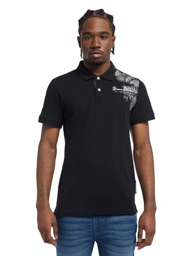 bruno banani Poloshirt mit Pigment Druck Schwarz XXL von bruno banani