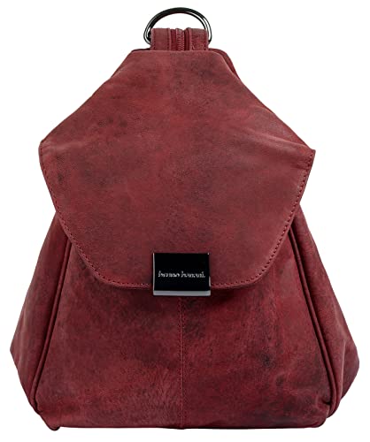 bruno banani Rucksack Echt Leder rot Damen - 021157 von bruno banani