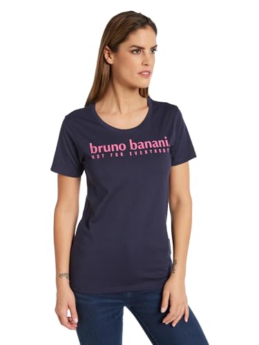 bruno banani Rundhals T-Shirt mit Logo Avery Navy 36 von bruno banani