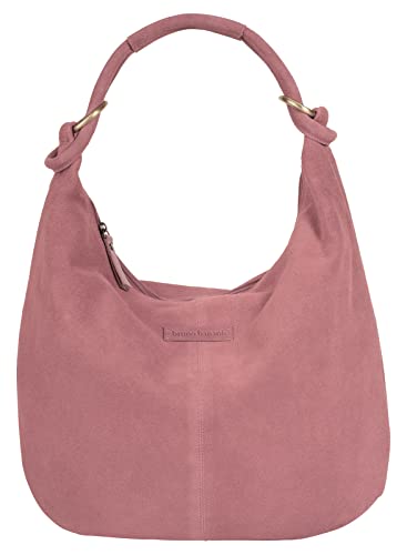bruno banani Shopper Echt Leder Damen | Rauleder Shopper, Handtasche mit Reißverschlussfächern, Einkaufstasche aus Rindleder, leichte Umhängetasche | 021856 von bruno banani
