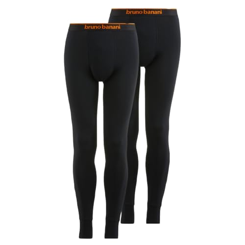 bruno banani - WARM UP - Lange Unterhose - 2er Pack (M Schwarz) von bruno banani