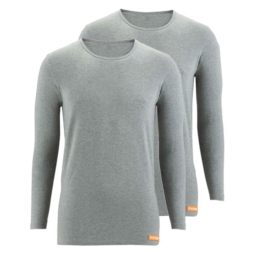 bruno banani Warm up Longshirt 2er Pack Grey Melange L von bruno banani