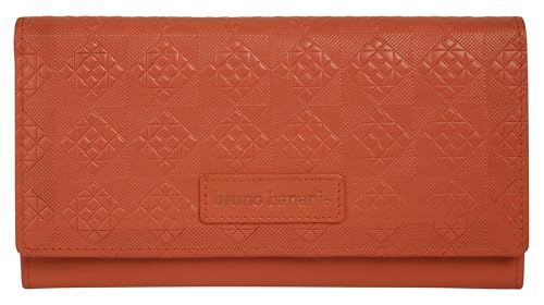 bruno banani große Geldbörse im Querformat Echt Leder Damen | Doppelter Druckknopf, 13 Kartenfächer, Leichtes Rindleder | 022054 von bruno banani